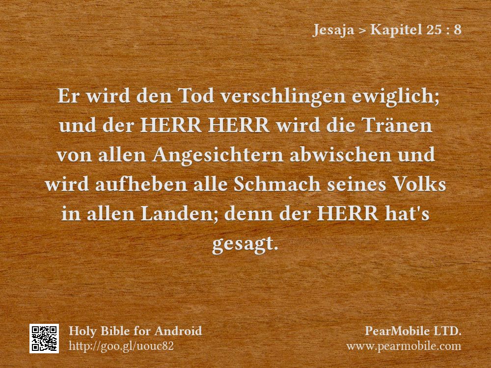 Jesaja, Kapitel 25:8